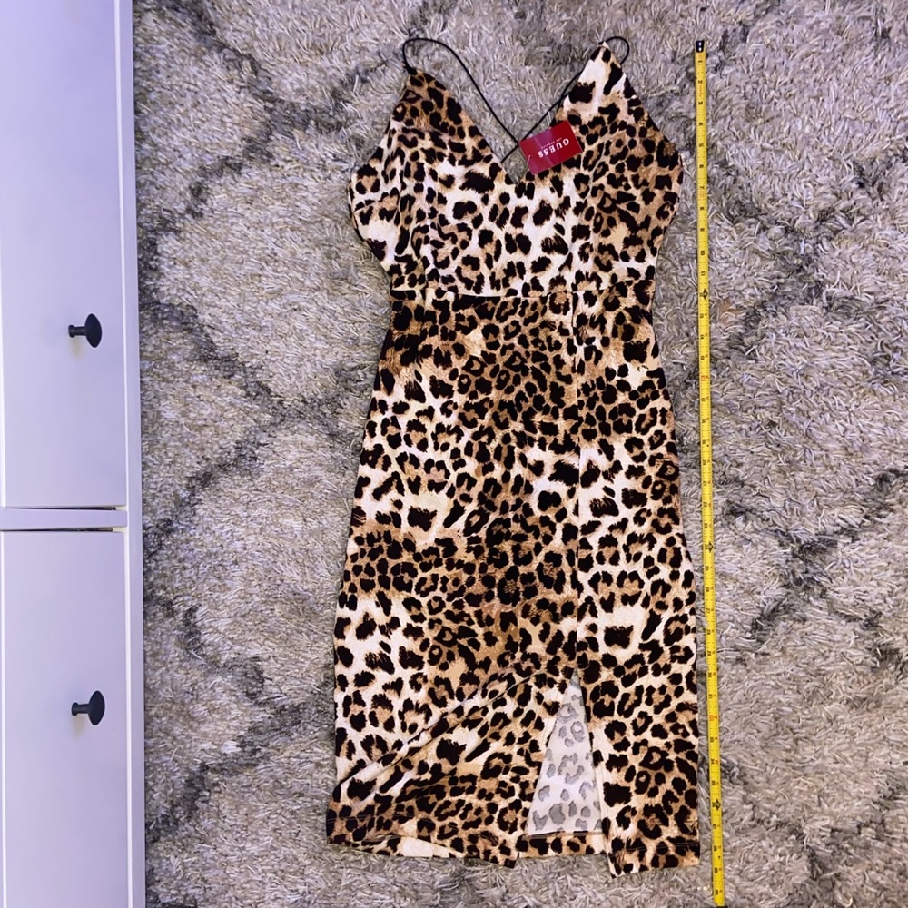 GUESS Los Angeles: Lexi Midi Dress Cheetah Large